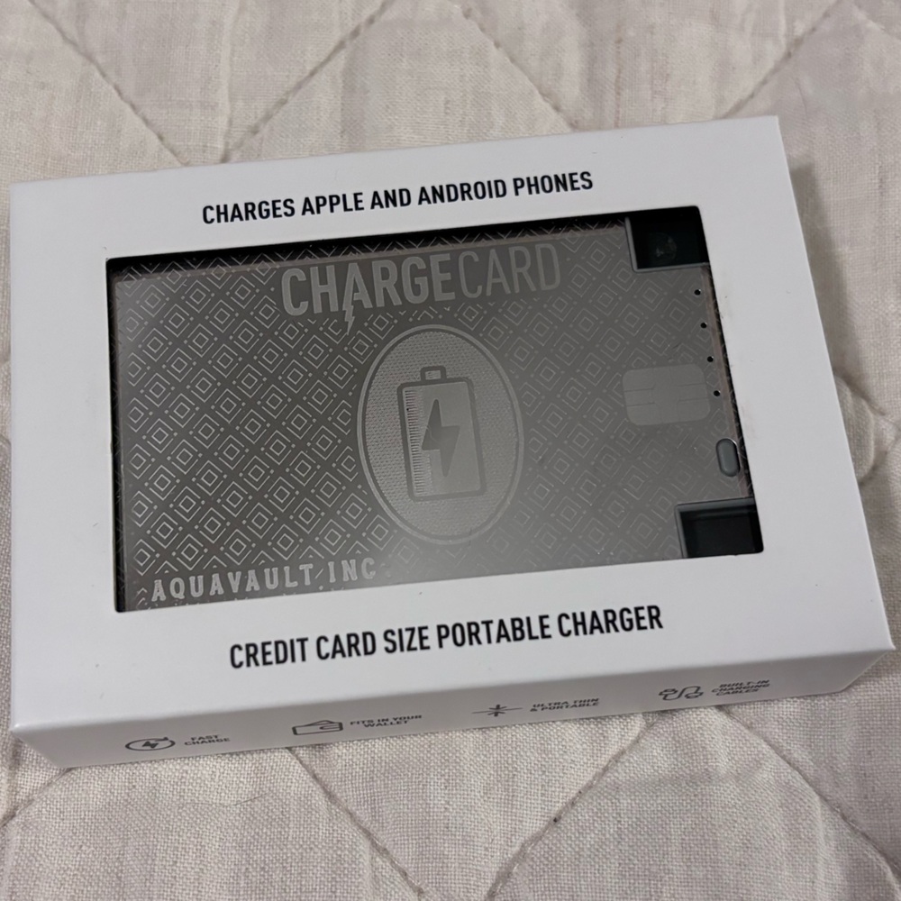 Aquavault ChargeCard® - World's Thinnest Portable Charger